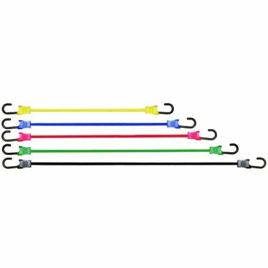 12 pcs. 9mm Bungees Boxer Heavy Duty Elastic Cords with Coated Steel Hooks