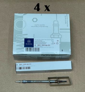 4 x Mercedes-Benz Genuine Glow Plugs (8 mm) ML GL GLK R E Sprinter Class NEW OE